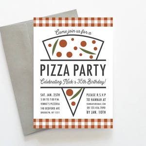 Pizza Party Invitation, Pizza Party Invite, Pizza Invitation, Pizza Party Birthday Invitation, Pizza Birthday Invitation, Pizza Birthday
