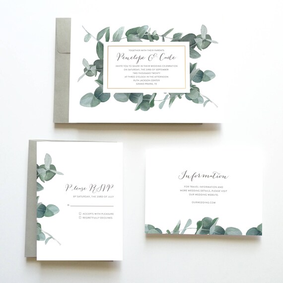 Eucalyptus Wedding Invitations 10