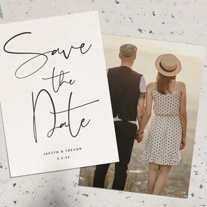 Hand-lettered Style Save the Date Templett Modern Save the Date Template Save the Date Card Save the Date with Photo Save the Date 2260517