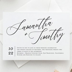 Simple Wedding Invitation Wedding Invitation Template Wedding Invitation Set Minimalist Wedding Invitation Printable 2491946