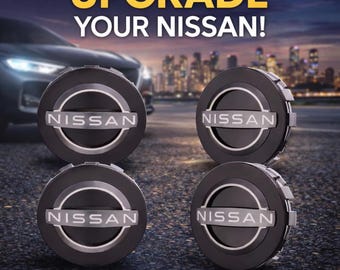 Nissan Set of 4 Wheel Center Caps: Frontier, Kicks, Leaf, Rogue - 4x