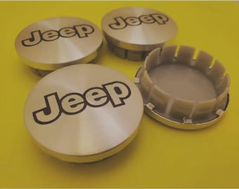 Jeep Set of 4 Chrome J Wheel Center Caps Liberty Grand Cherokee Wrangler