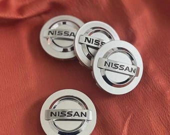 Set of 4 Silver Nissan 54mm Wheel Center Cap for Altima Maxima Murano 40343AU51A