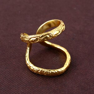 Handmade Brass Arthritis Ring: Adjustable Boho Double Band
