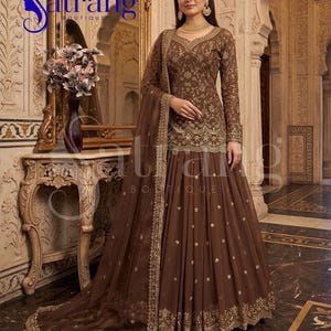 Brown Pakistani Suits - Etsy