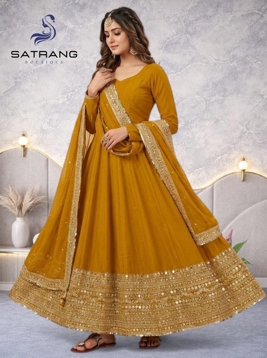 slim fit dress slacks Dark Green Embroidered Anarkali Gown with Dupatta  Floor-Length Flare   Inayah Fashion