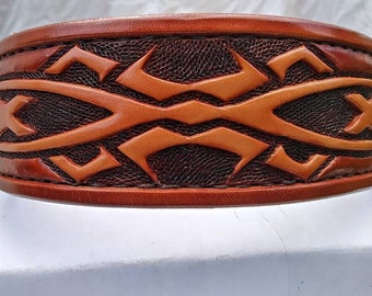 Handmade leather dog collar, Norse dog collar, Border Collie collar, Pitbull collar, pet collar