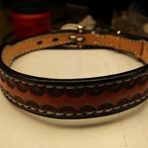 Handmade leather dog collar, small dog collar, Premium leather dog collar, custom leather dog collar image 4
