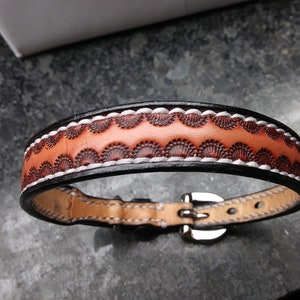 Handmade leather dog collar, small dog collar, Premium leather dog collar, custom leather dog collar image 6