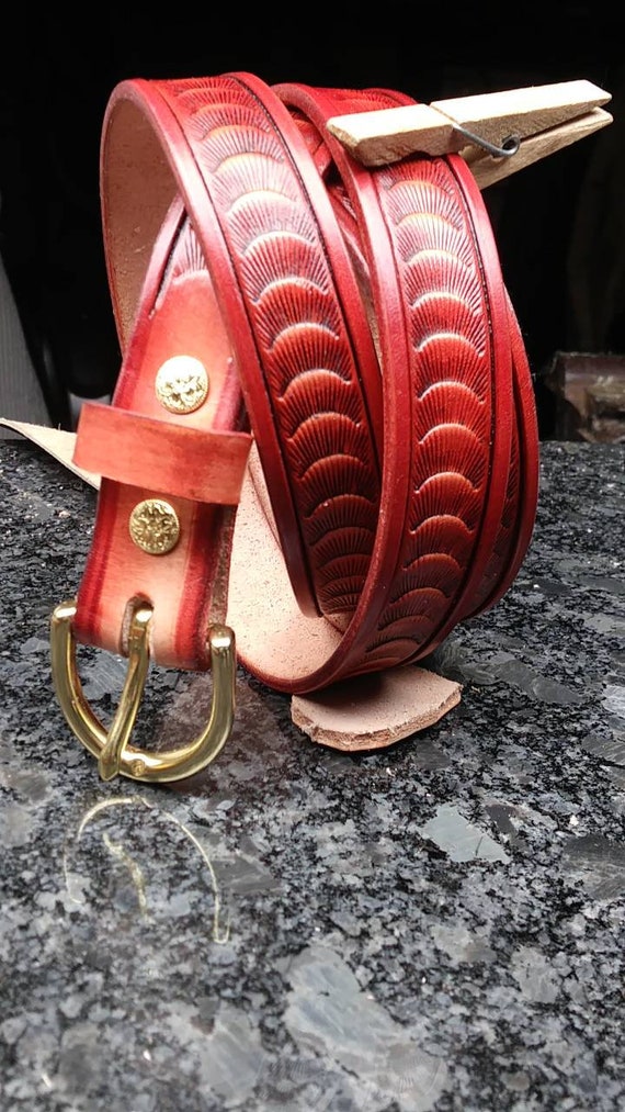 Handmade Leather 1 Inch Wide Belt for 
