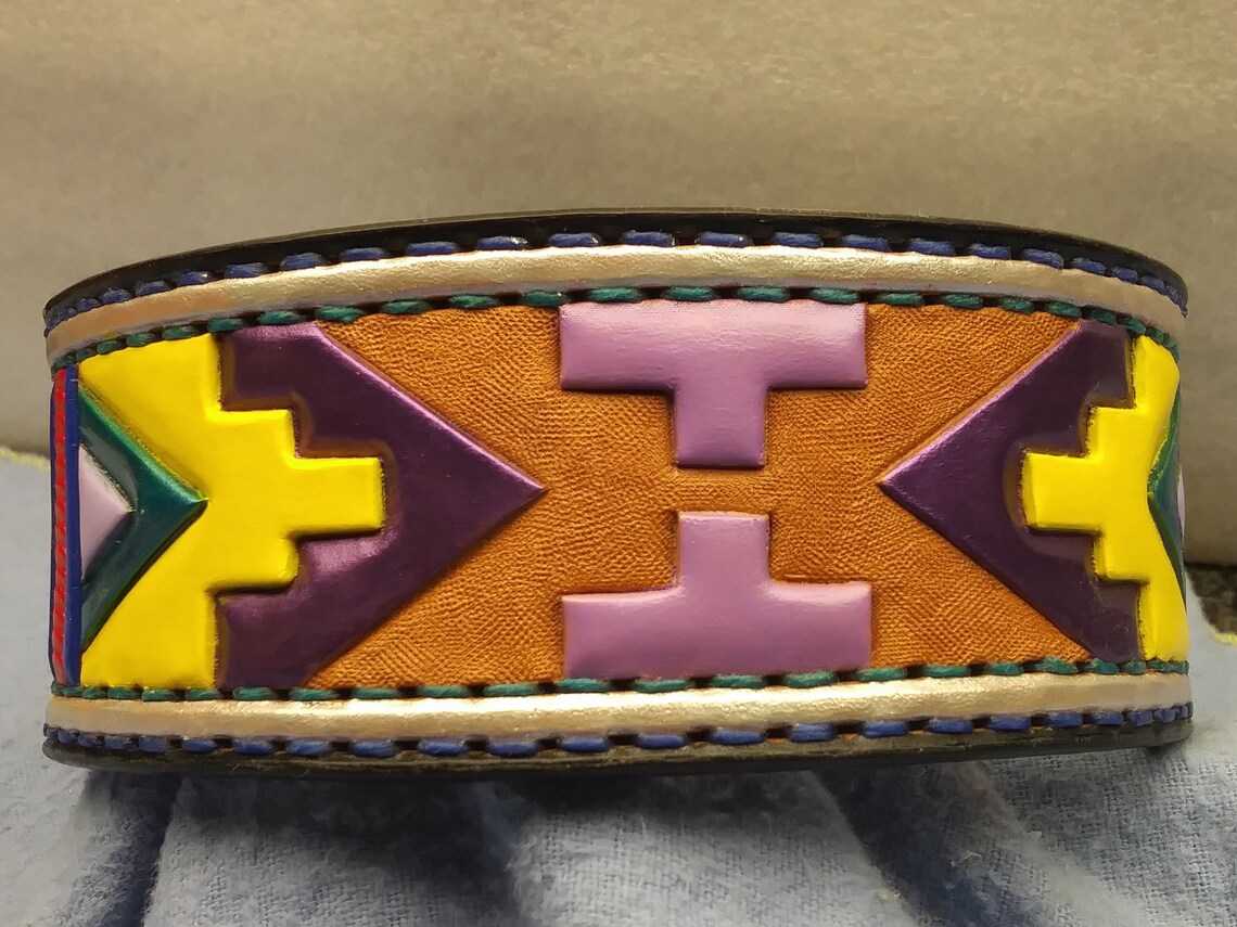 Leather Dog Collar Southwestern Dog Collar Handmade Dog Etsy
