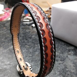 Handmade leather dog collar, small dog collar, Premium leather dog collar, custom leather dog collar image 9