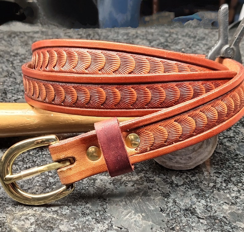 Handmade Leather Belt for Men or Women, British Tan Leather Belt, 1 ...