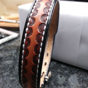 Handmade leather dog collar, small dog collar, Premium leather dog collar, custom leather dog collar image 3