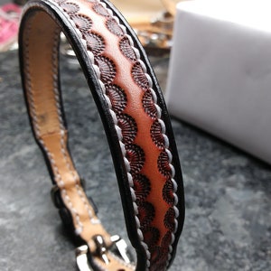 Handmade leather dog collar, small dog collar, Premium leather dog collar, custom leather dog collar image 8