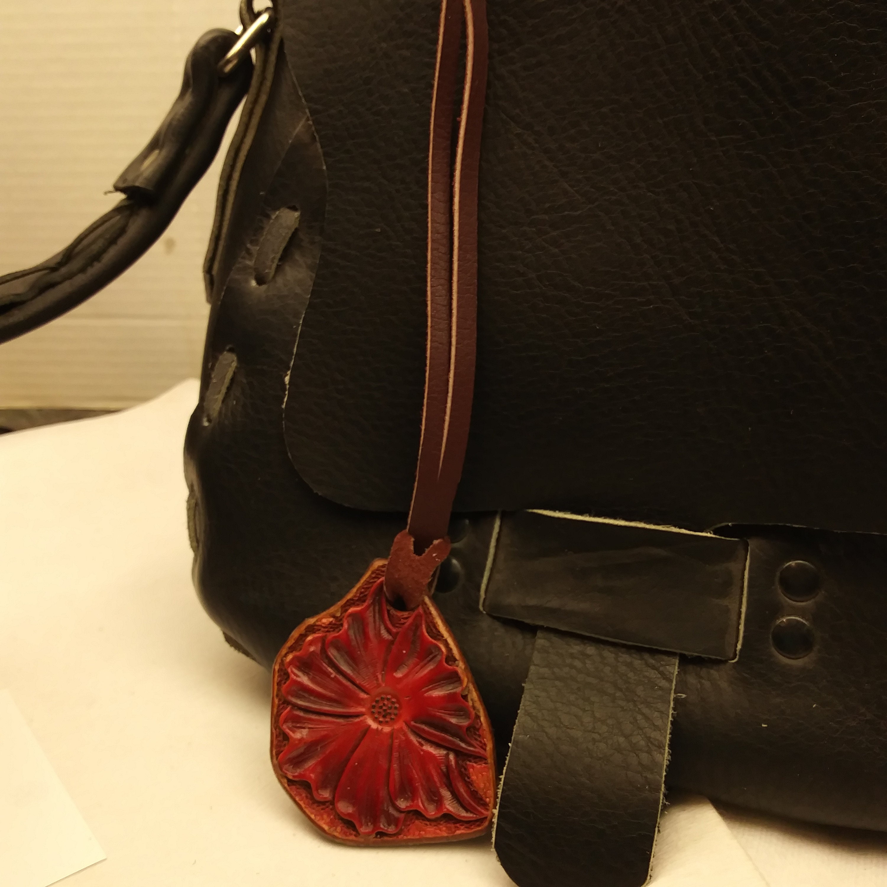 Handbag Charm Leather Charm Leather Flower Charms Zipper Etsy Australia