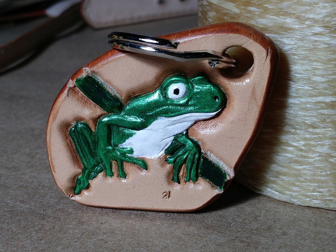 Handmade frog keychain custom frog keychain handbag charm Etsy