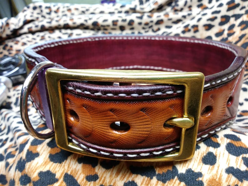 Handmade Leather Dog Collar Extra Large Dog Collar Custom Etsy
