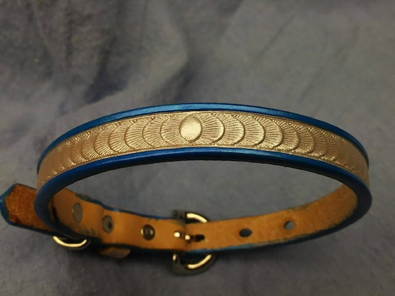 silver leather dog collar