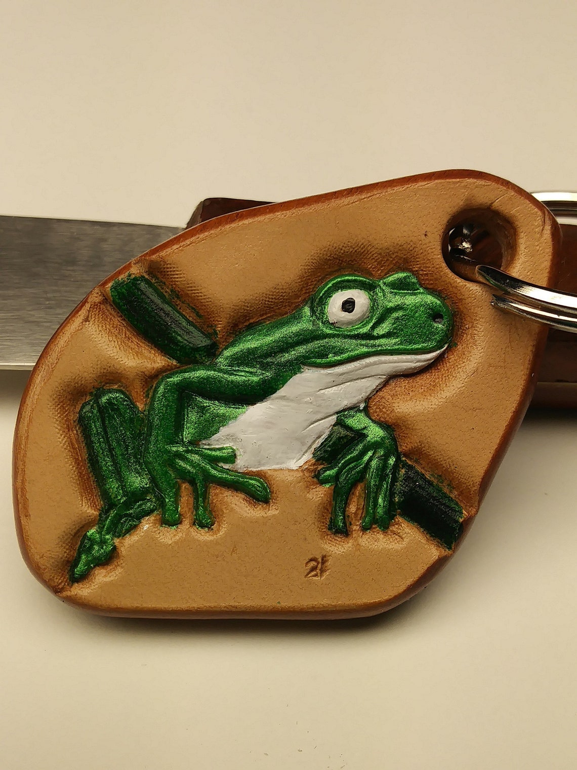 Handmade frog keychain custom frog keychain handbag charm Etsy
