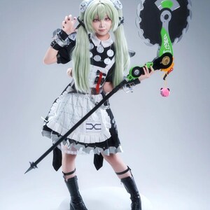 maid dress green screen 