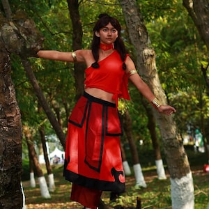 katara red dress Katara Cosplay Outfit