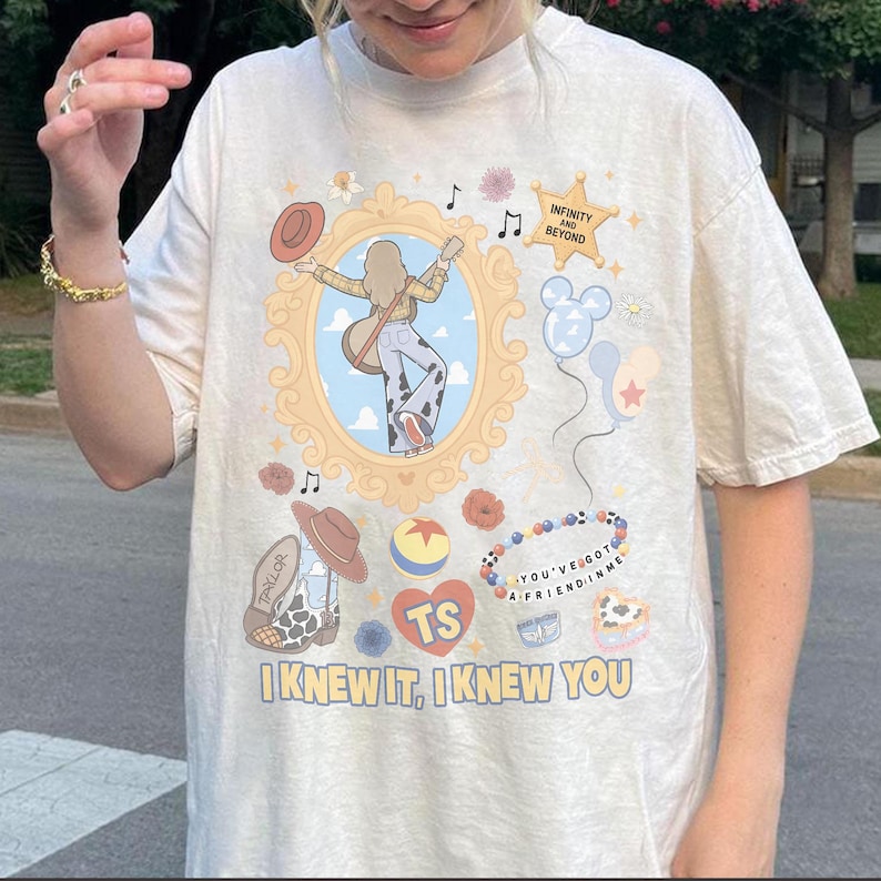 Retro I Knew It I Knew You Were Turning 5 Shirt, Swifts and Toy Story 5 Shirt, Disneyland Swifts Toy Story 5 Birthday,Toy Story Birthday tee Ivory/Natural/Sand