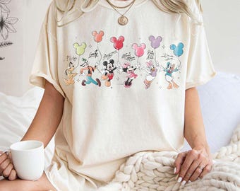 Retro Mickey and Friends Signatures PNG, Disney Balloon PNG, Disney Characters PNG, Disney Mouse Head, Mickey & Co Gift, Disney World