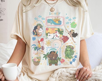 Moana Disney Comfort Colors Shirt, Retro Moana Maui shirt, Disney Trip Princess Tee, Disney Cruise Line shirt, Kid Birthday Girl Gift