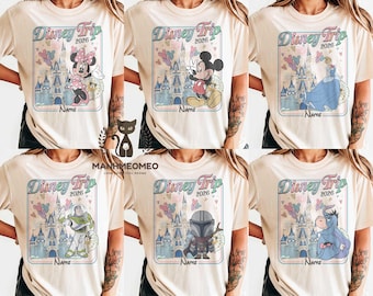 Viaje familiar retro a Disney 2026 PNG, Vacaciones familiares 2026 PNG, Viaje al castillo de Disney 2026, Viaje a Disney 2026, Nombre personalizado PNG