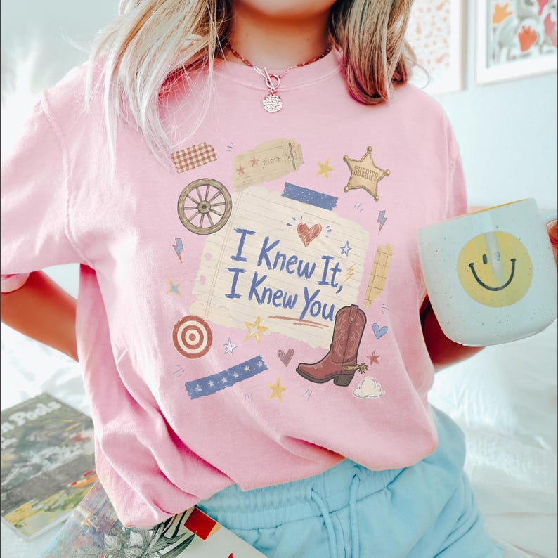 Comfort Colors I Knew It I Knew You Shirt, TS 2026 Tshirt for Fan, Toy Story Song Inspired Tshirt Blossom/Light Pink