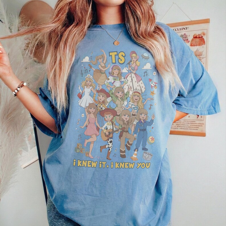 Disney Toy Story 1995 Retro Comfort Colors Shirt, Woody Buzz Lightyear Rex Tee, WDW Disneyland Family Vacation 2026 Trip, Disney Pixar Fest Blue Jean (Comfort)