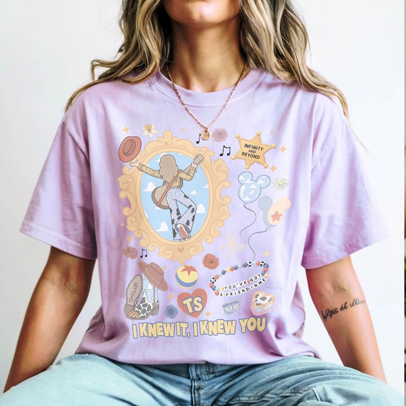 Retro I Knew It I Knew You Were Turning 5 Shirt, Swifts and Toy Story 5 Shirt, Disneyland Swifts Toy Story 5 Birthday,Toy Story Birthday tee Orchid (Comfort)