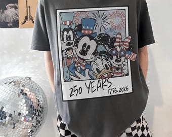 Mickey and Friends 4th July 2026 Shirt, Disney Independence Day Tee, Disneyland Family, Walt Disney World T-shirt, Day 1776 2026 Shirt