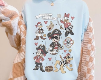 Comfort Colors Mickey and Friends Signatures Pirates Shirt, Disney Pirates Group Shirt, Disney Pirate's Life 2026 Shirt, Disney Family Shirt