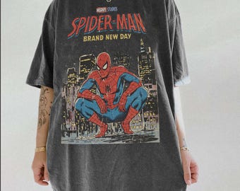 Vintage Spider-Man Brand New Day T-Shirt, Spiderman Marvel T-shirt, Tom Holland Spidey Tee, MCU Avengers Spiderman Shirt, Superhero Tee