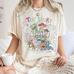 Disney Toy Story 1995 Retro Comfort Colors Shirt, Woody Buzz Lightyear Rex Tee, WDW Disneyland Family Vacation 2026 Trip, Disney Pixar Fest image 2