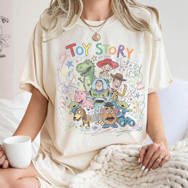 Disney Toy Story 1995 Retro Comfort Colors Shirt, Woody Buzz Lightyear Rex Tee, WDW Disneyland Family Vacation 2026 Trip, Disney Pixar Fest image 2