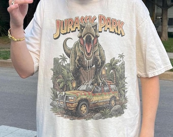 Vintage Jurassic Park Comfort Colors Shirt, Retro Jurassic Park Entrance with Tour Shirt, Jurassic Park Dinosaur T-rex Shirt, Jungle Trip
