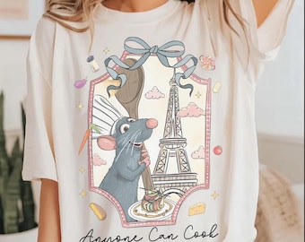 Ratatouille Any One Can Cook Shirt, But I'm Here For The Snacks, Remy Emile Little Chef Gift, Retro Epcot Food and Wine Festival Top