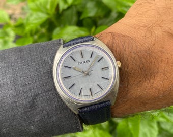 Rare Vintage Citizen 21 Jewels Manual Wind Watch – Striking Blue