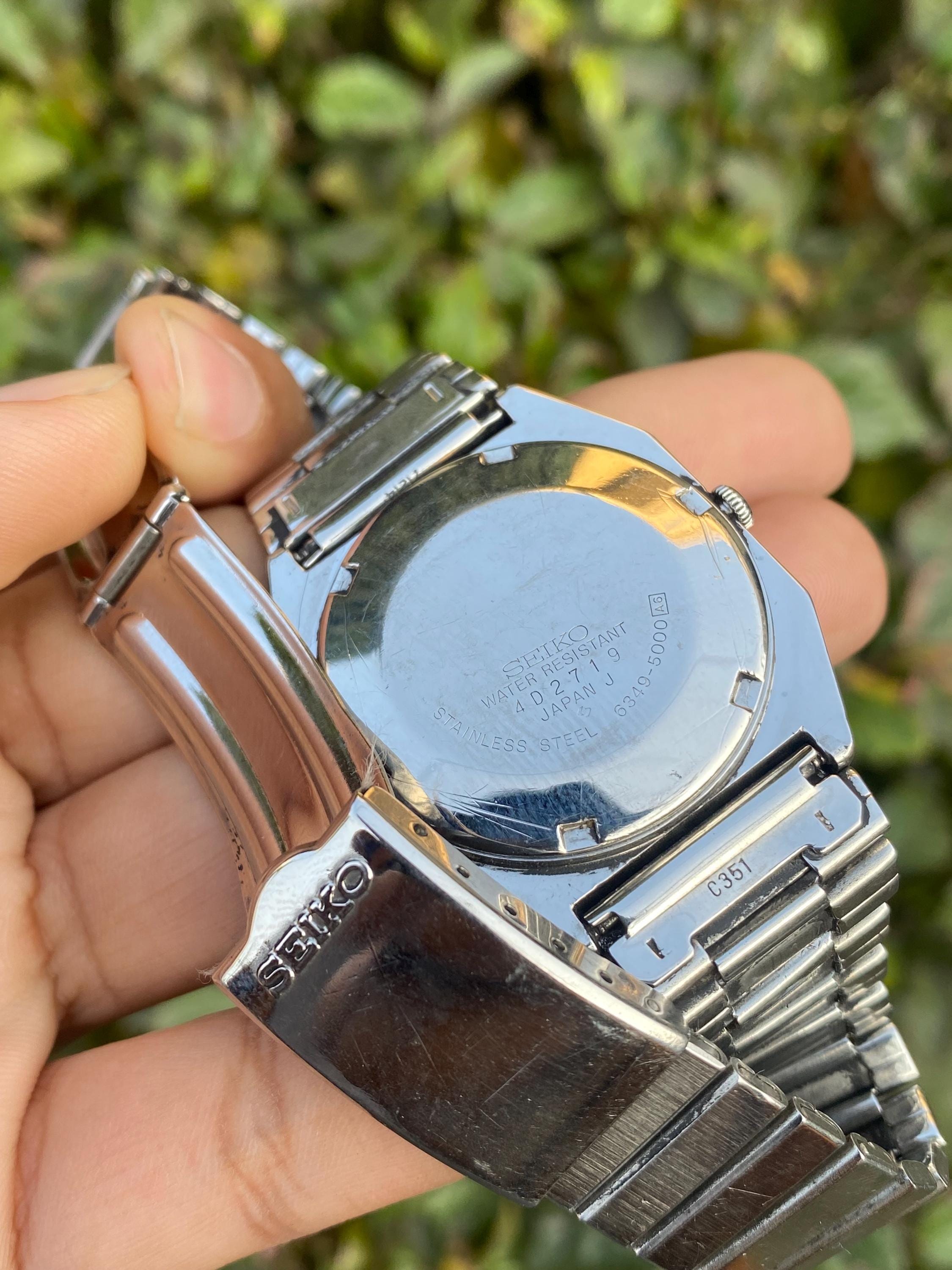 Vintage Rare Seiko 5 Automatic 6349-5000 A6 Day/date TV Shape