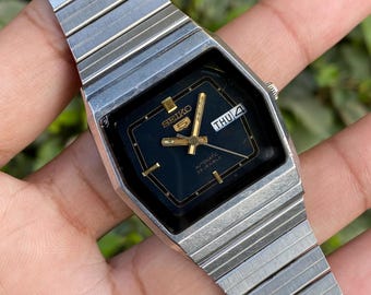 Vintage Rare Seiko 5 Automatic 6349-5460 A Day/date TV Model Shape