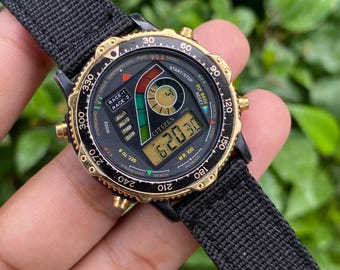 Vintage Rare 1980s Citizen Promaster Wind Surfing D160-313925 K