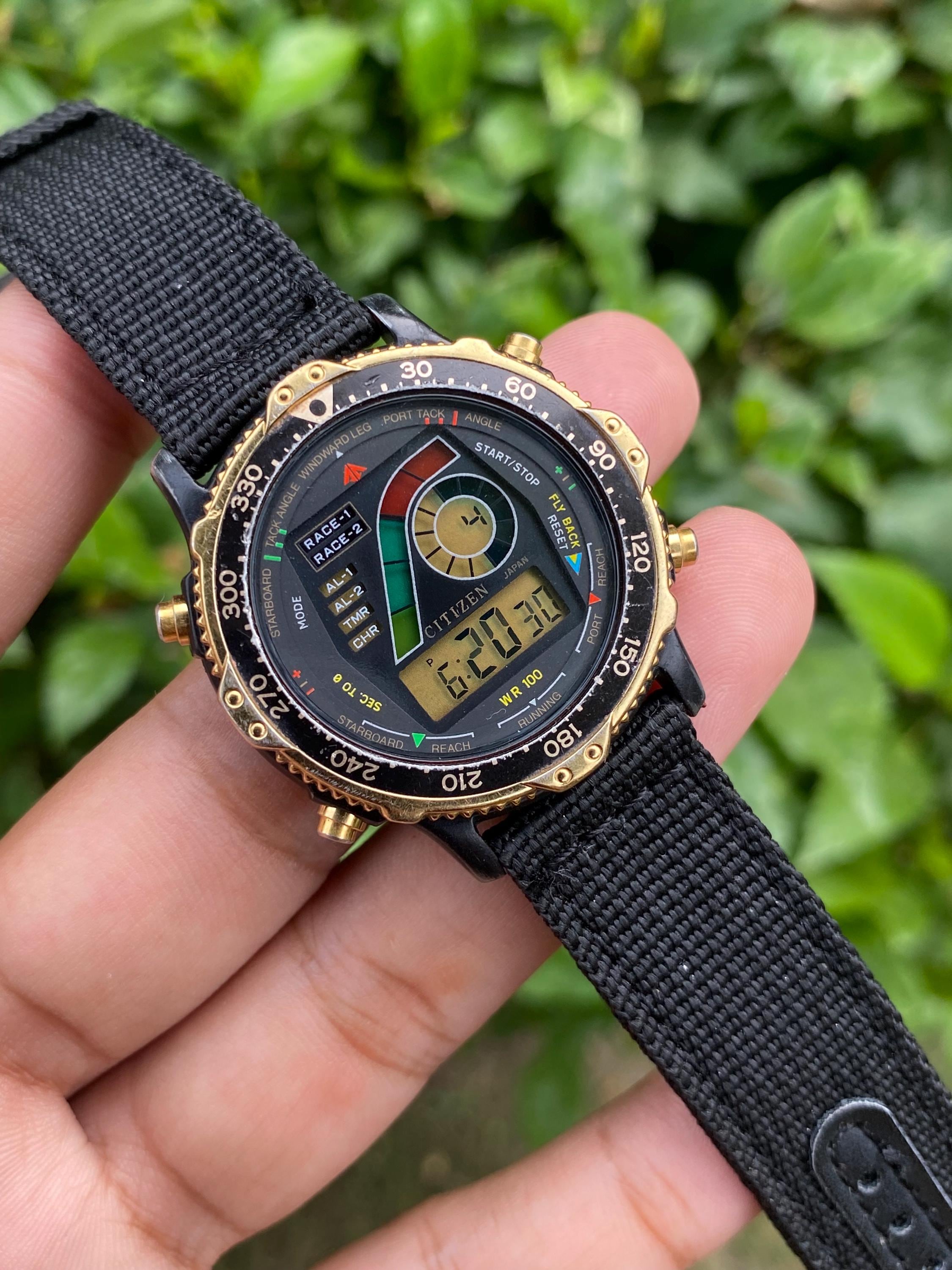 Vintage Rare 1980s Citizen Promaster Wind Surfing D160-313925 K
