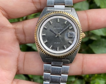 Vintage Citizen Eagle 7 Automatic Watch, Two-tone Fluted Bezel
