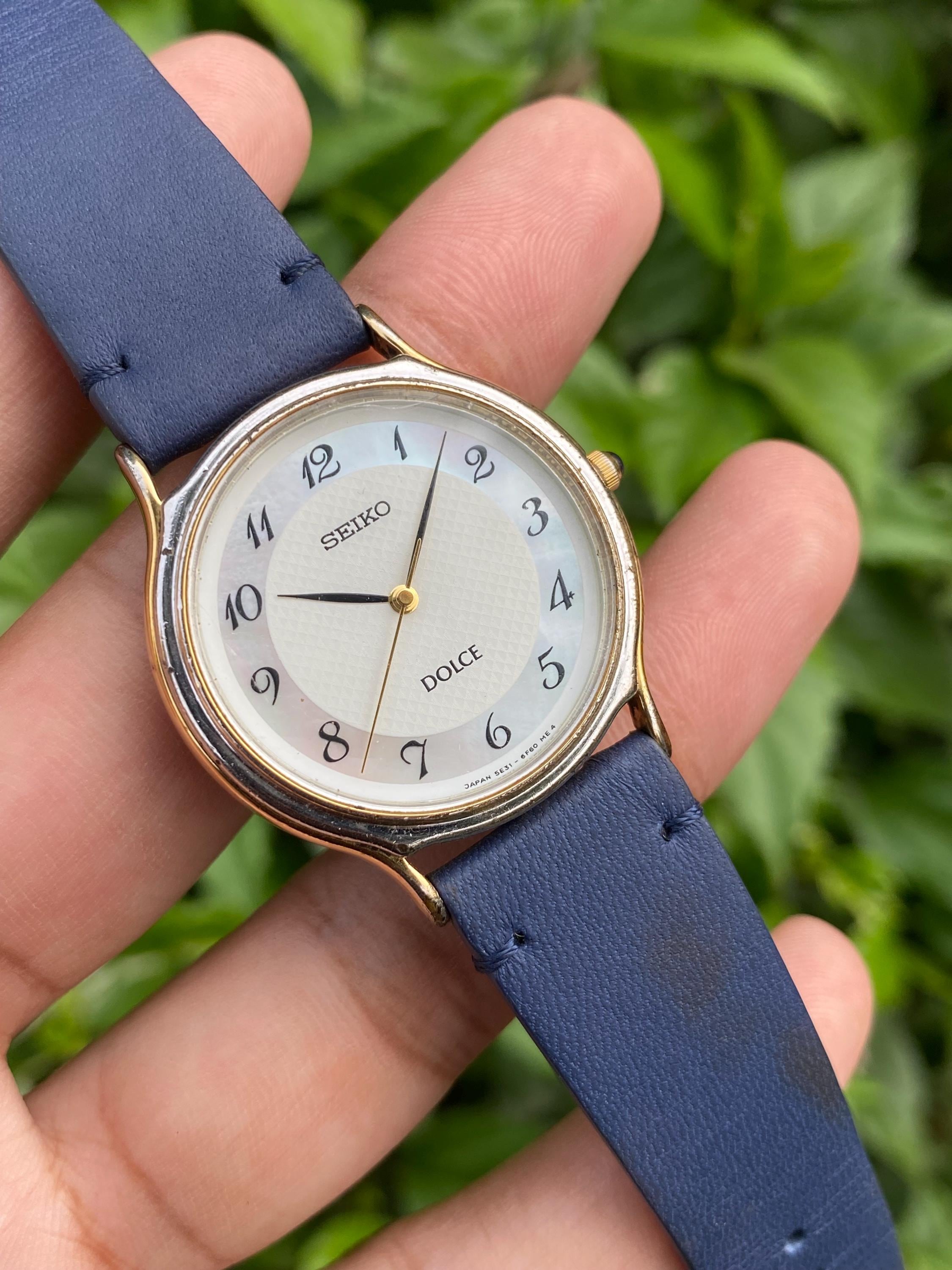 Vintage Rare January 1996, Dress Seiko Dolce Pearl Pie Pan Dial