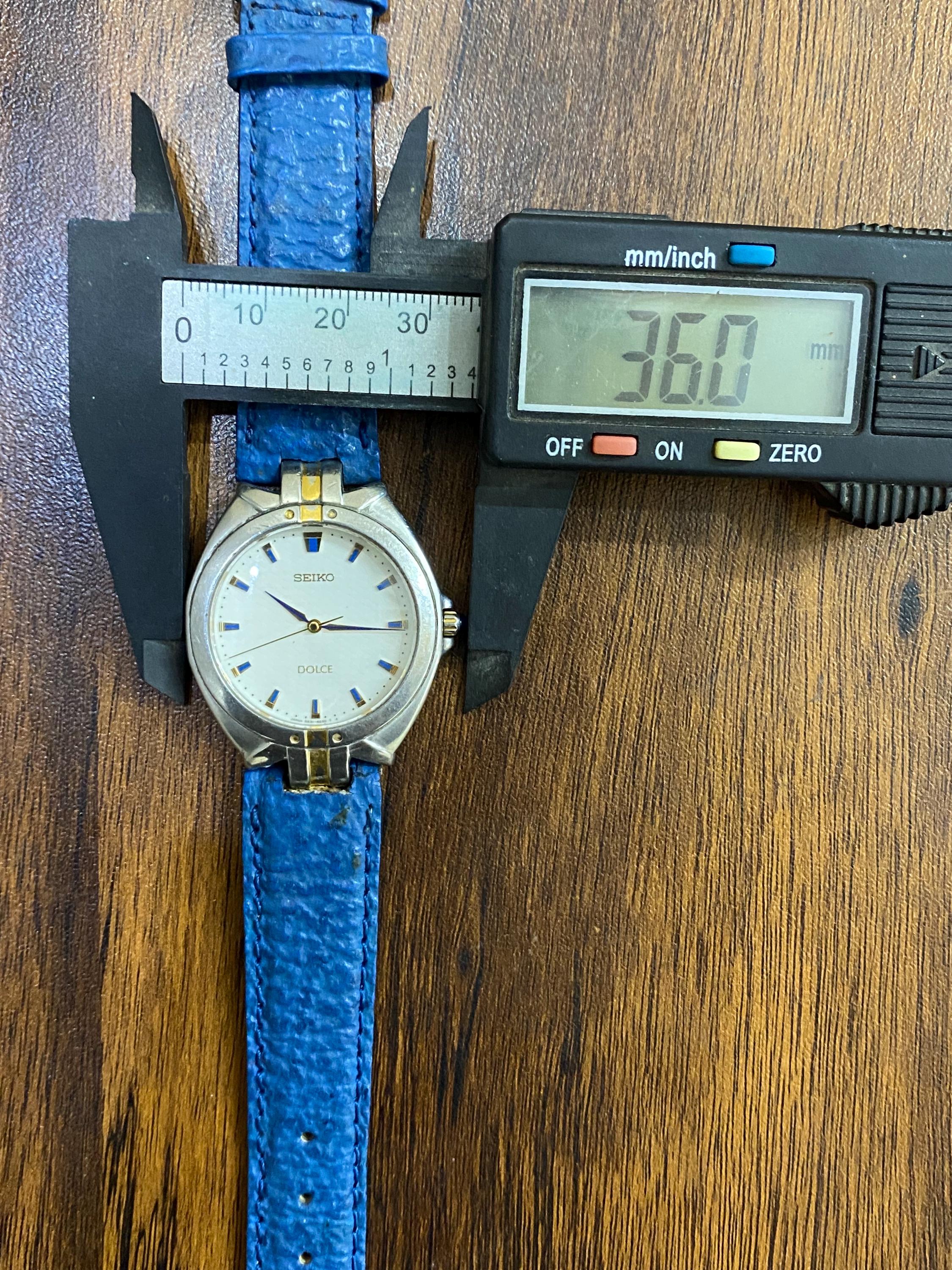 Vintage Rare Feb 1987, Dress Seiko Dolce Blue&white Dial Quartz