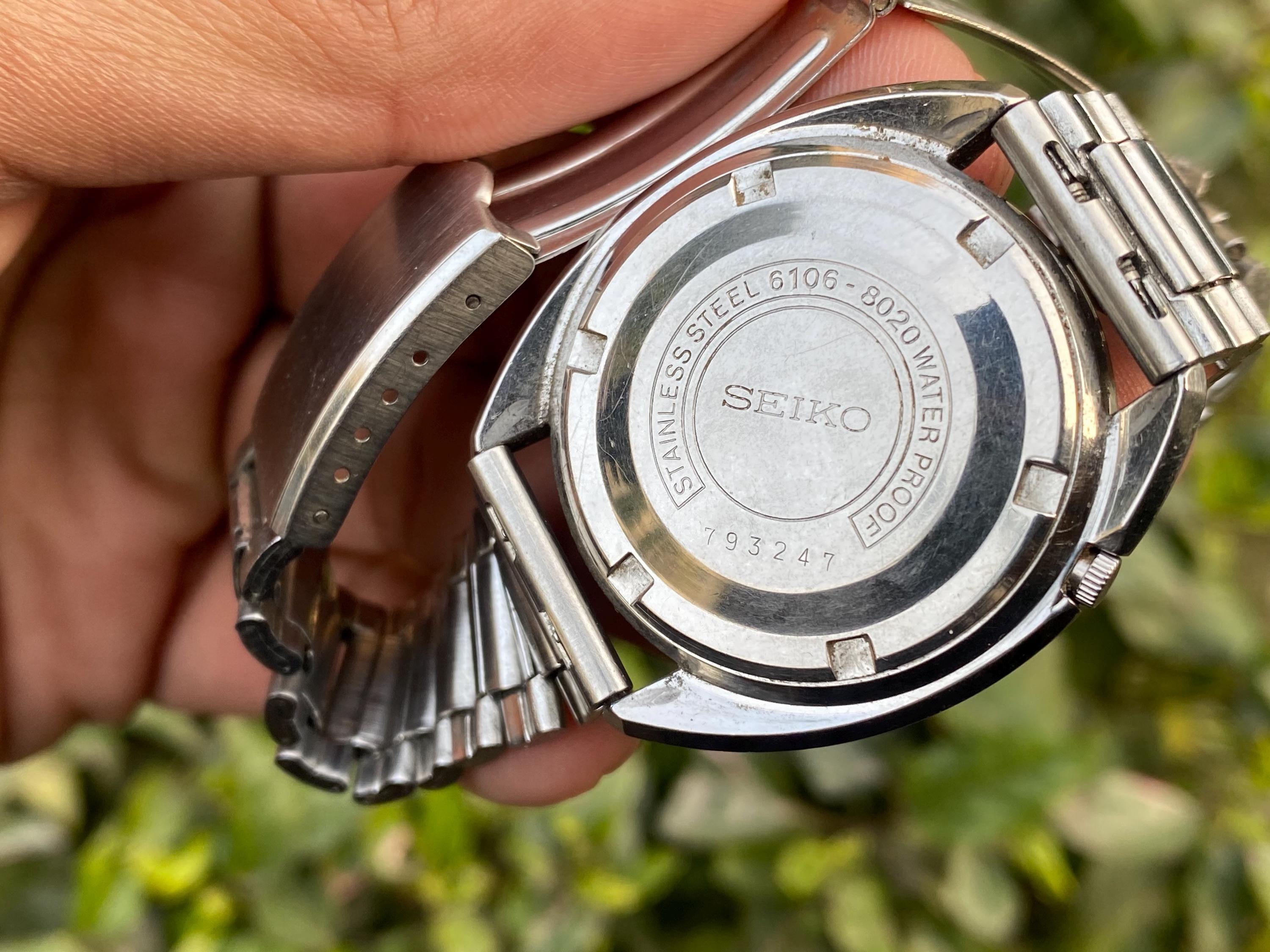 希少価値60s 超美品時計　 6106-8020 dxヴィンテージ初期モデル Vintage Rare Seiko 5 DX Automatic 6106-8020 25j Day/date