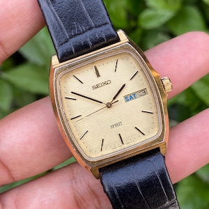 船舶時計 SEIKOSHA セイコー ヴィンテージ 骨董品 レトロ Vintage Rare Mar 1997, Dress Seiko Spirit Golden Textured Dial
